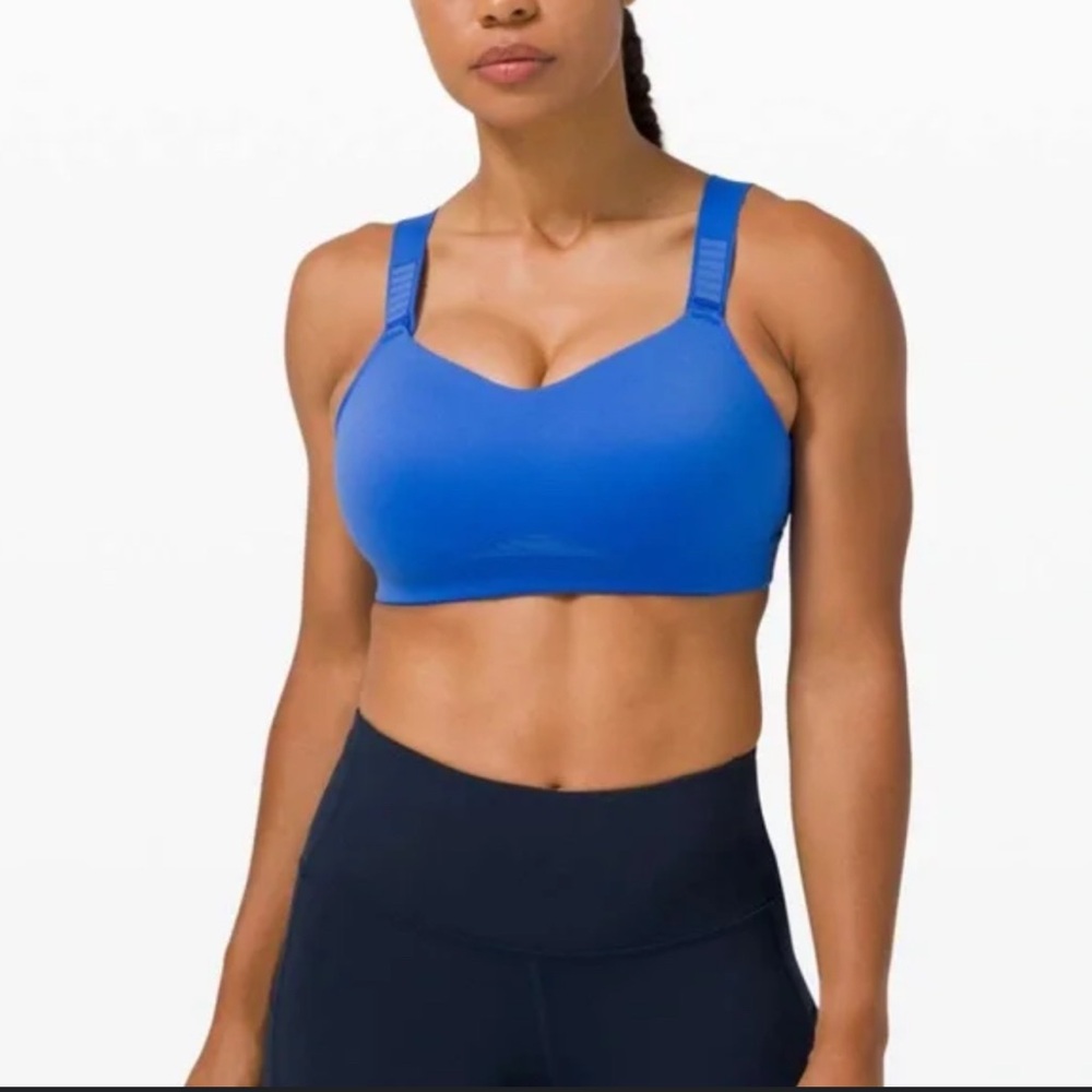 Lululemon Swift Speed sports bra cerulean royal blue size 34D